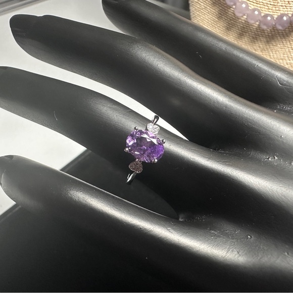 Natural Amethyst Bracelet and Ring Set - Picture 9 of 9